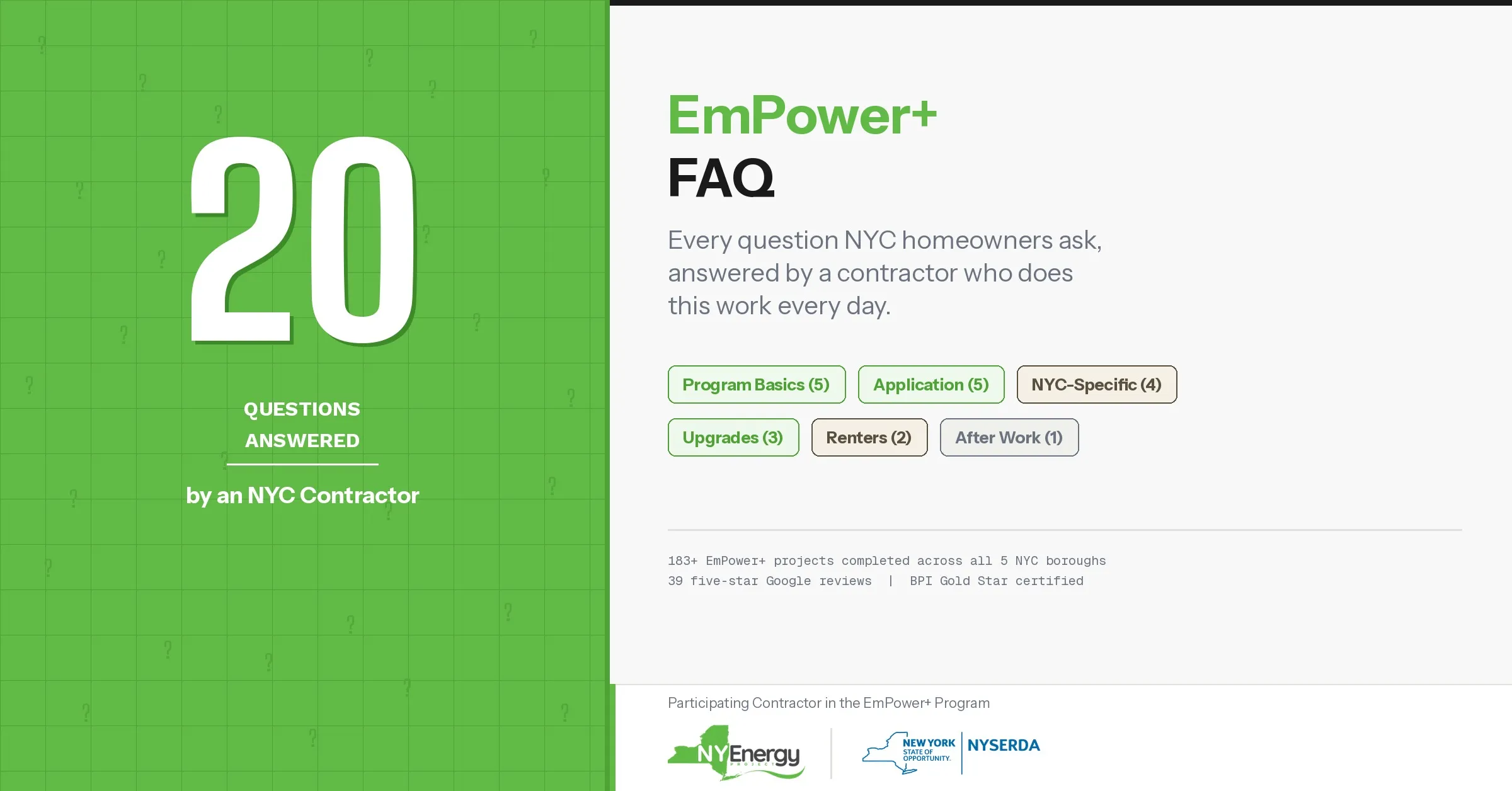 EmPower+ program energy efficiency upgrades for NYC homeowners